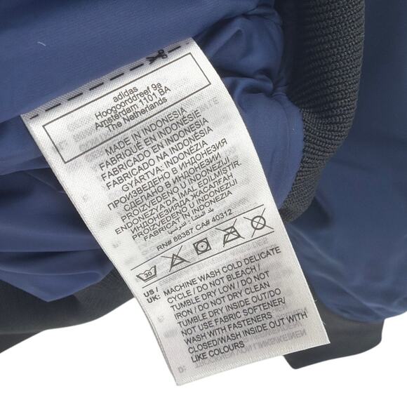 Adidas by Stella McCartney Navy Blue True Nature Woven Bomber Jacket Size M - Picture 7 of 10